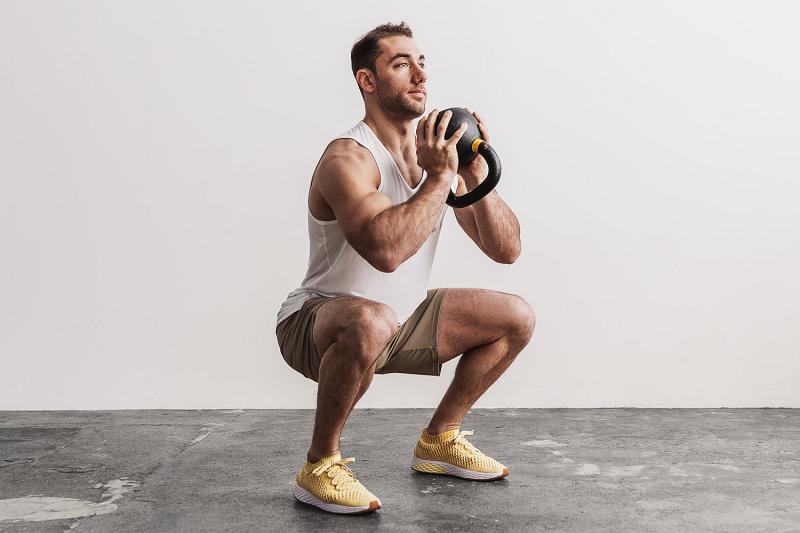 Nobull Honey Knit Runner Men's Running Shoes Yellow | USA Z1070U